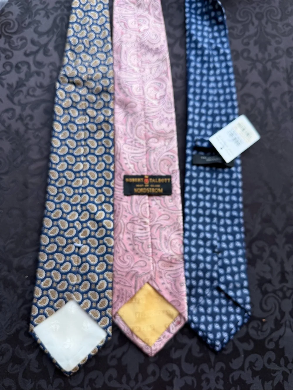 3 Men’s Neckties Robert Talbott Best of Class Nordstrom Silk Tie Lot REF# 17134